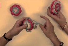 Gehaakte speldenkussenbloemen