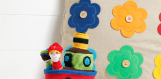 Gehaakte stoomboot van Sinterklaas gehaakte stoomboot