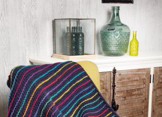 Vrolijk gestreept deken