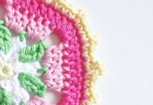Gratis haakpatroon Daisy Coasters www.crochetaddict.nl