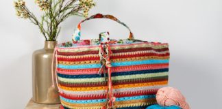 Een mand vol handwerk haakwerk