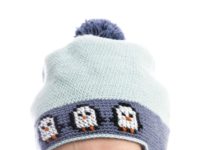 Mooie warme pinguïnmuts Kindermuts