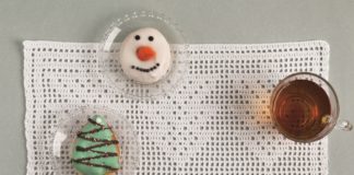 Vier seizoenen placemat op tafel Seizoenen placemat winter