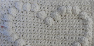 Popcornsteek zonder film bobbelsteek haken