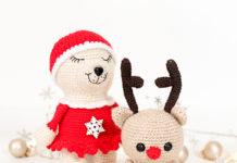 Kerstbeer en rendier rendier