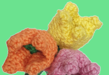 Bloemen haken gehaakte tulpen