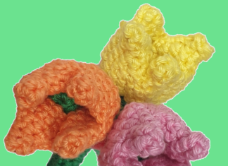 Bloemen haken gehaakte tulpen