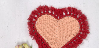 Oeps… Foutje in patroon gehaakt hart