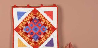 Tutorial noppenwerk Wandhanger Aan de Haak 50