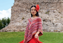Romantische poncho