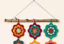 Fleurige wandhanger