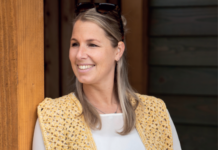 Zonnige spencer met strikbanden