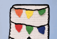 Vrolijk vlaggetje met minivlaggen