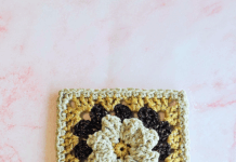 Sparkling flower granny square